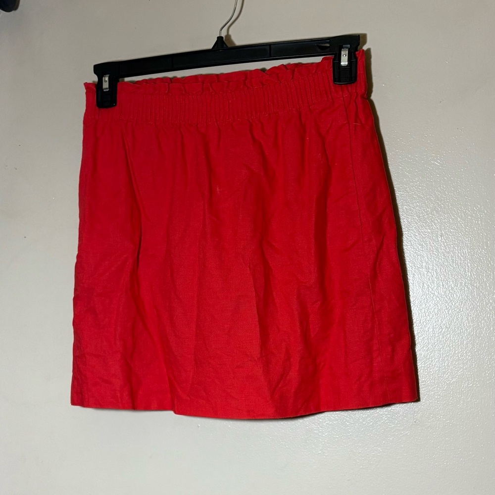 J. Crew Vibrant Red Mini Skirt